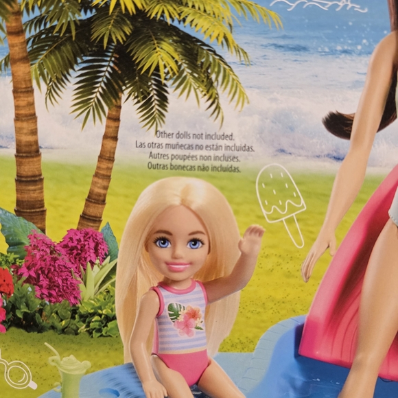 Barbie Swim Doll Playset with Pink and Light Blue Swimsuits - Picture 3 of 5